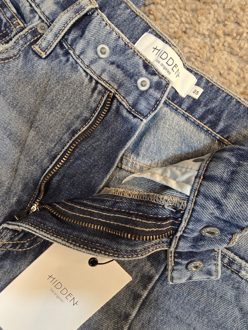 🔥 NWT Hidden Jeans Nori Wide Leg Front Seam Denim - Size 25 🔥 - Picture 13 of 15